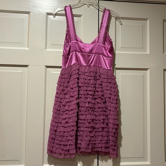 Never worn; Kensie raspberry ruffle cocktail dress - Picture 3 of 7